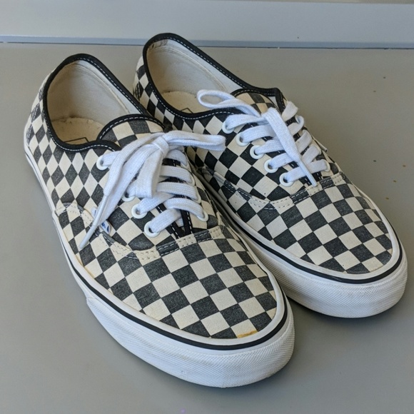 checkered print shoes